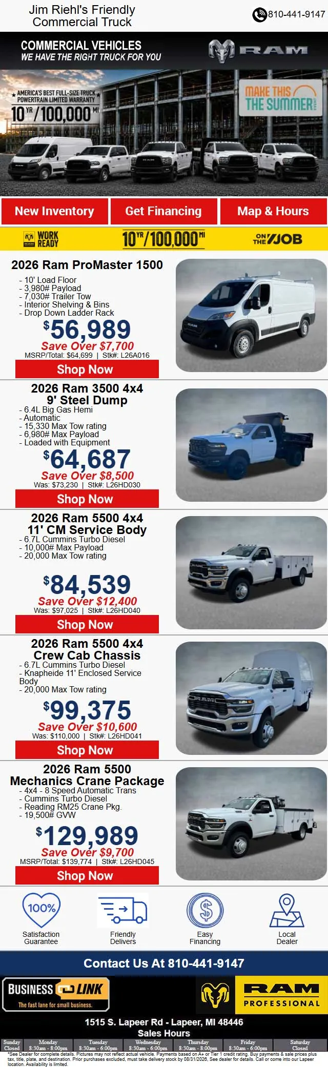 Click for full sized Commercial Truck ad.