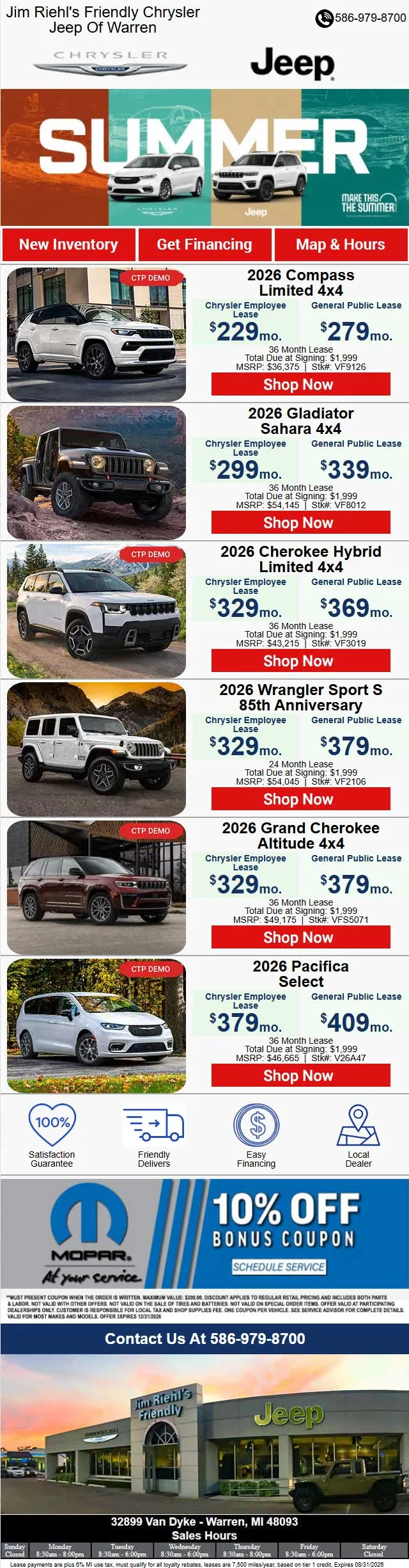 Click for full sized Warren ad.